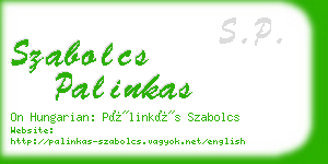 szabolcs palinkas business card